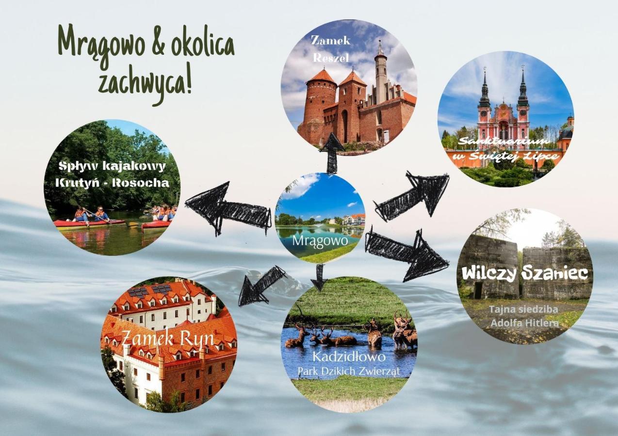 Mragowo Dwupoziomowy Apartament Indygo 85M2 Z Widokiem Na Jezioro 외부 사진